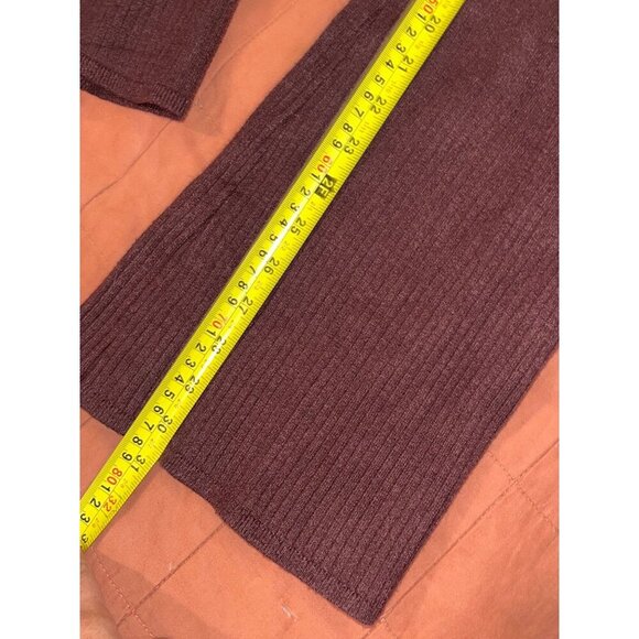 Meshki Womens High Waist Hazelnut  Ribbed Knit Flares Pants M Medium - Picture 9 of 9